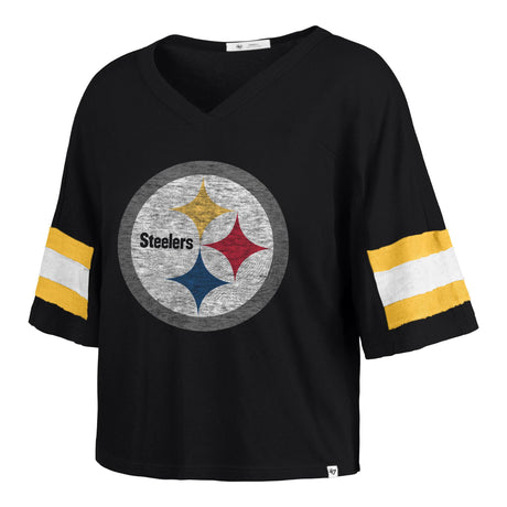 Steelers Women's '47 Double Header PR Scout Cropped T-Shirt