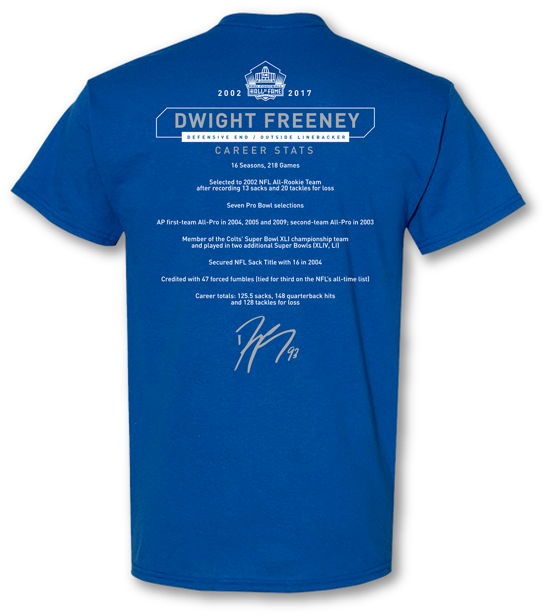 Dwight Freeney Class of 2024 Stat T-Shirt