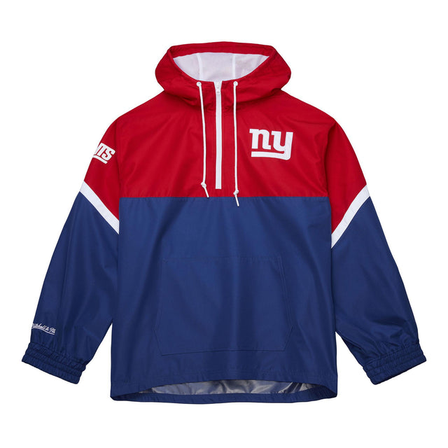 Giants 2025 Mitchell & Ness Men's NFL Tie Breaker Anorak Vintage Logo Lightweight Windbreaker