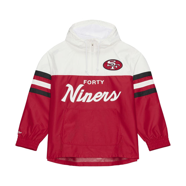 49ers 2026 Mitchell & Ness Men's Head Coach Lightweight Anorak Windbreaker Pro Football Hall of Fame