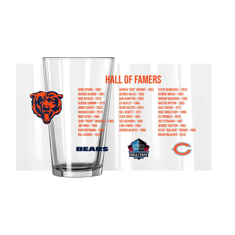 Bears Hall of Famer Pint Glass