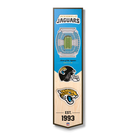 Jaguars 8" x 32" 3D Stadiumview Banner