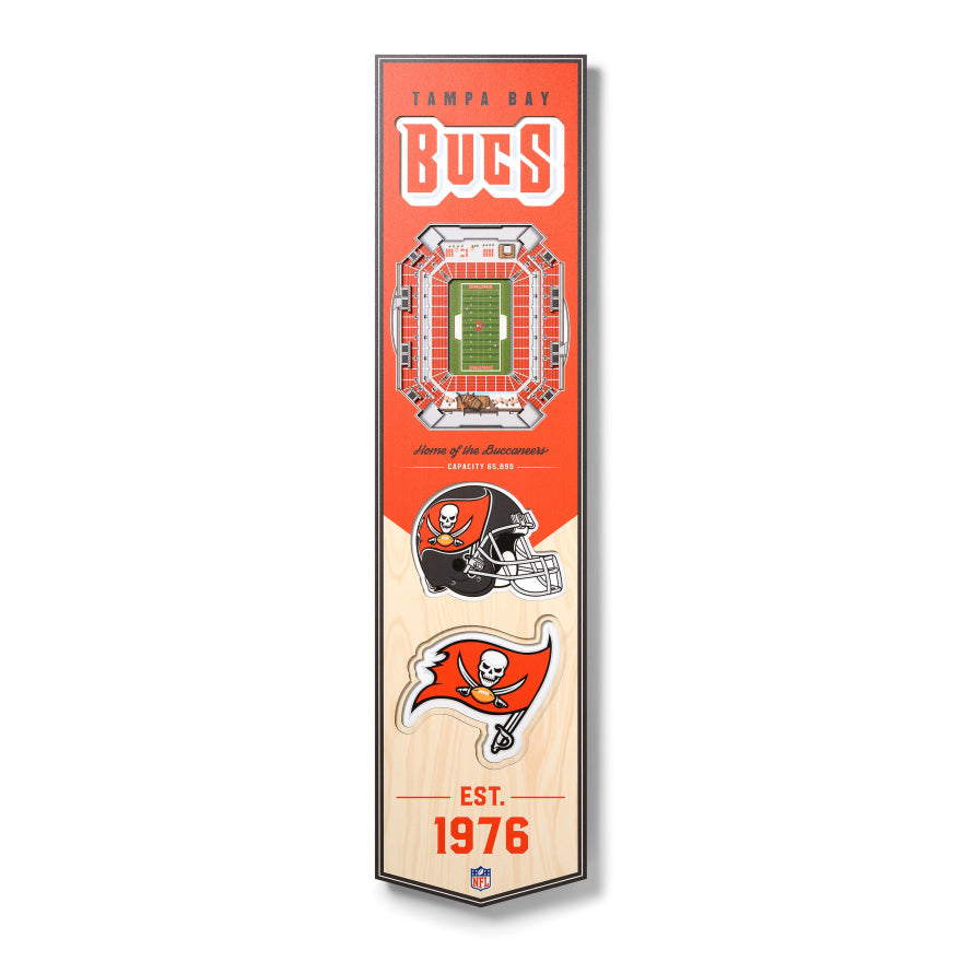 Buccaneers 8" x 32" 3D Stadiumview Banner