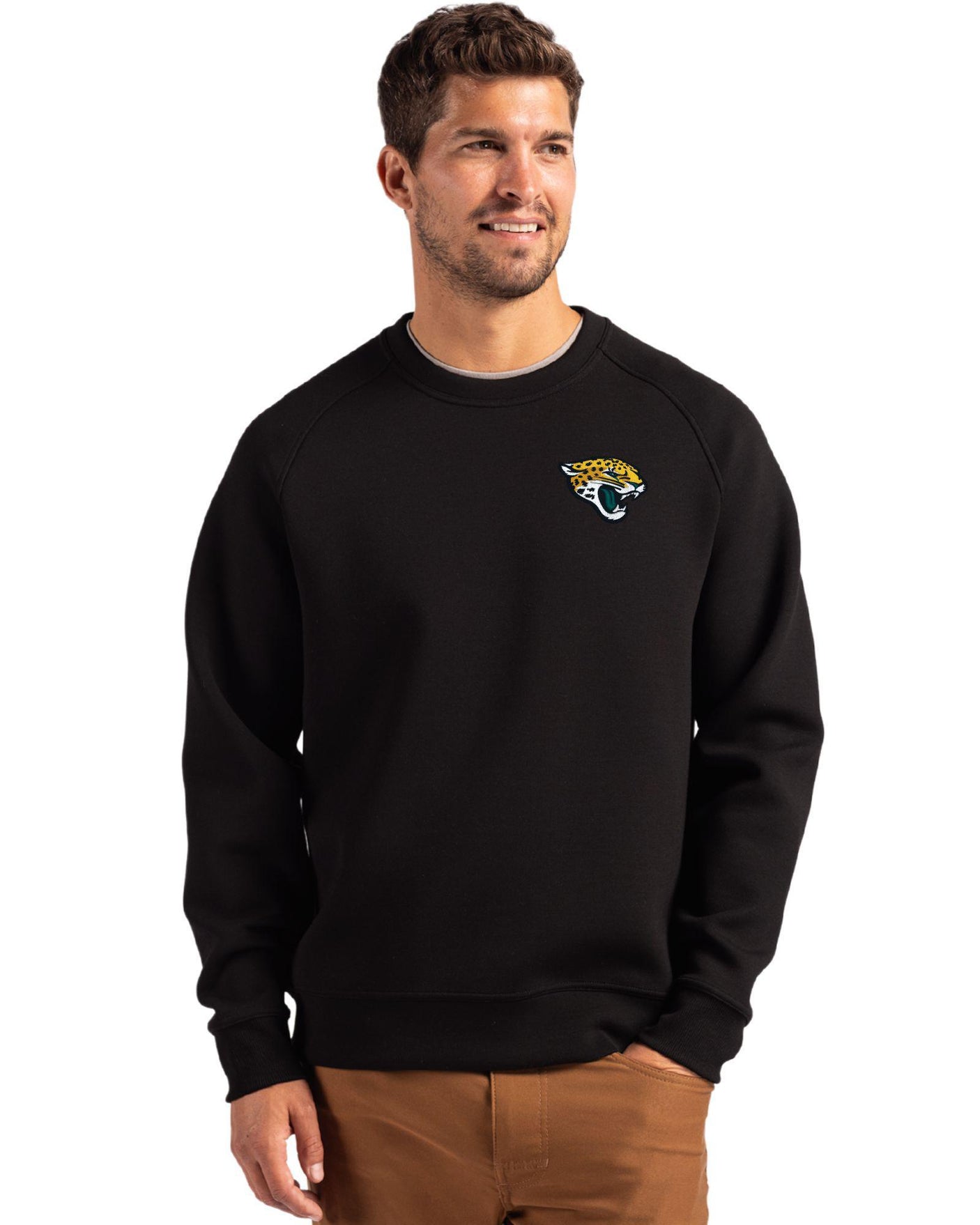 Jaguars Cutter & Buck Men's Roam Eco Crew Neck Pullover