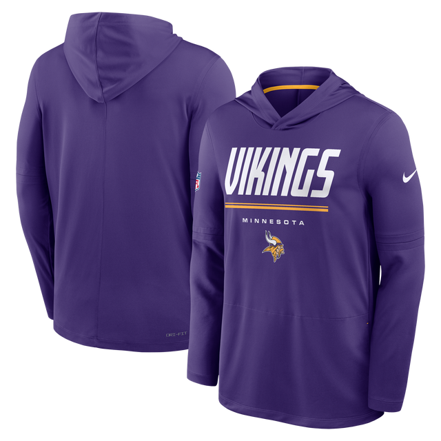 Vikings 2026 Nike Men's Dri-Fit Lightweight Long Sleeve Hoodie Top