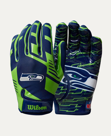 Seahawks 2025 Wilson Youth NFL Stretch Fit Receivers Gloves