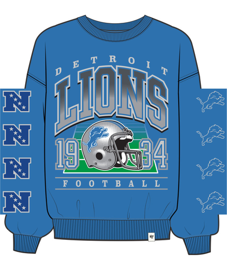 Lions 2025 '47 Brand Women's Go Big Oversized Crewneck