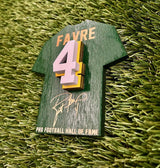 Brett Favre Wood Jersey Jumbo Magnet