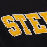 Steelers Men's Mitchell & Ness Courtside Fleece Button Front Vintage Logo Jacket