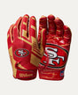 49ers 2025 Wilson Youth NFL Stretch Fit Receivers Gloves