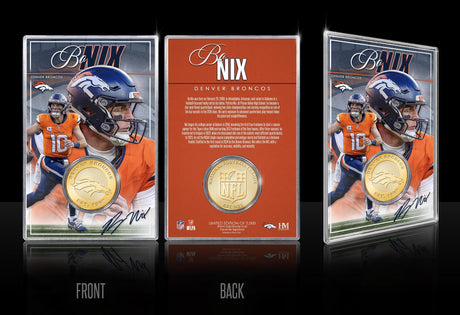 Broncos Bo Nix Bronze Coin Card