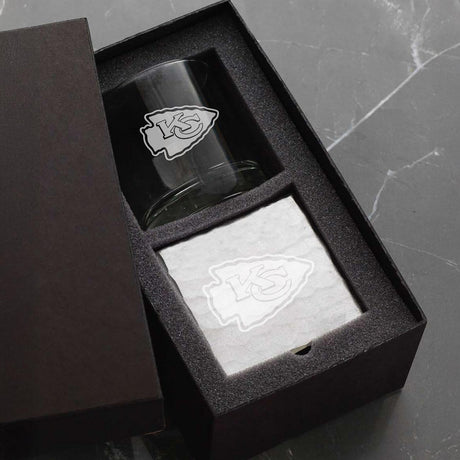 Chiefs Single Rocks and Coaster Set Pro Football Hall of Fame