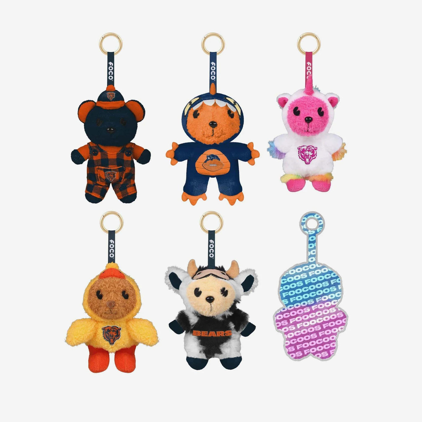 Bears FOOCOOS Plush Bag Charm Keychain Blind Box Series 1
