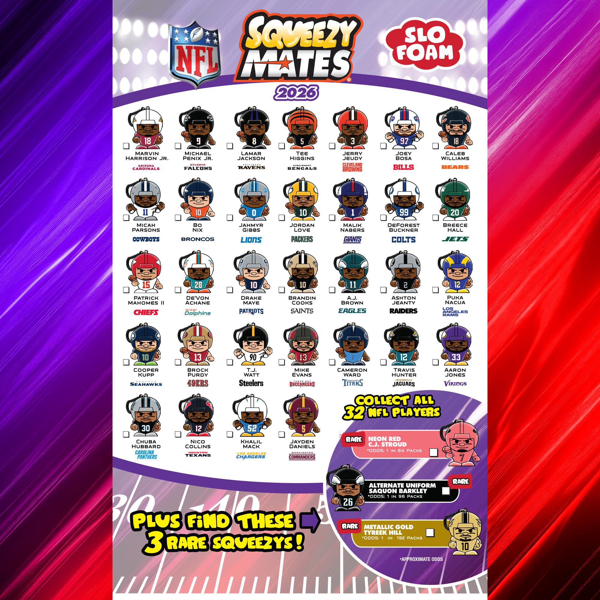 NFL Squeezymate 2026 Blind Pack – Pro Football Hall of Fame