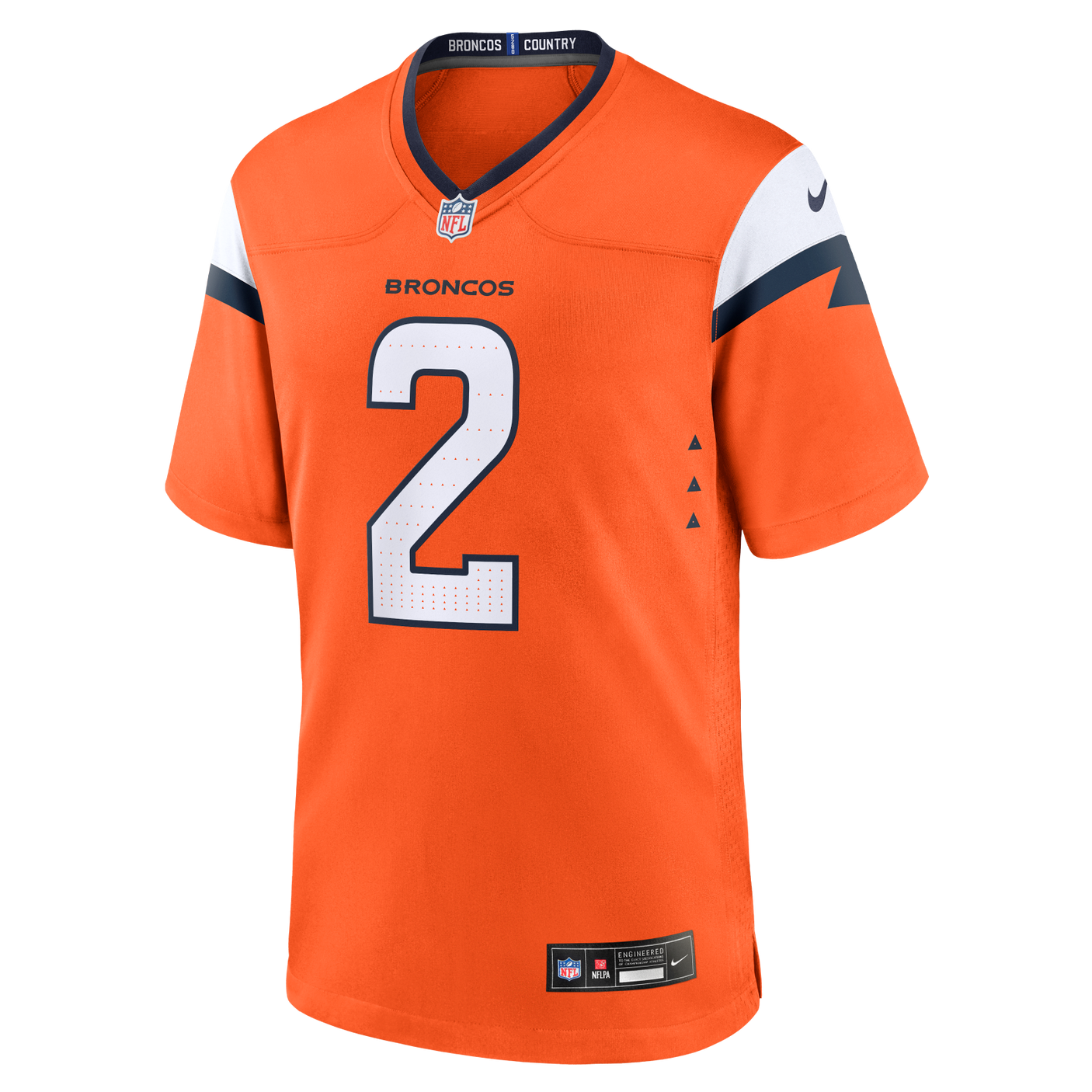 Broncos Patrick Surtain II Men's Orange Nike Game Jersey