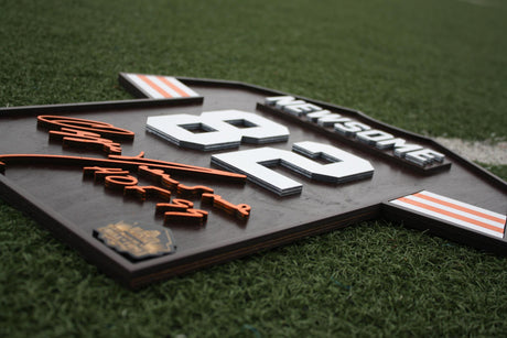 Ozzie Newsome Wood Jersey Sign - DS