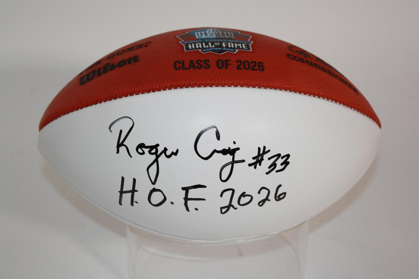 Roger Craig Autographed Football with HOF Inscription