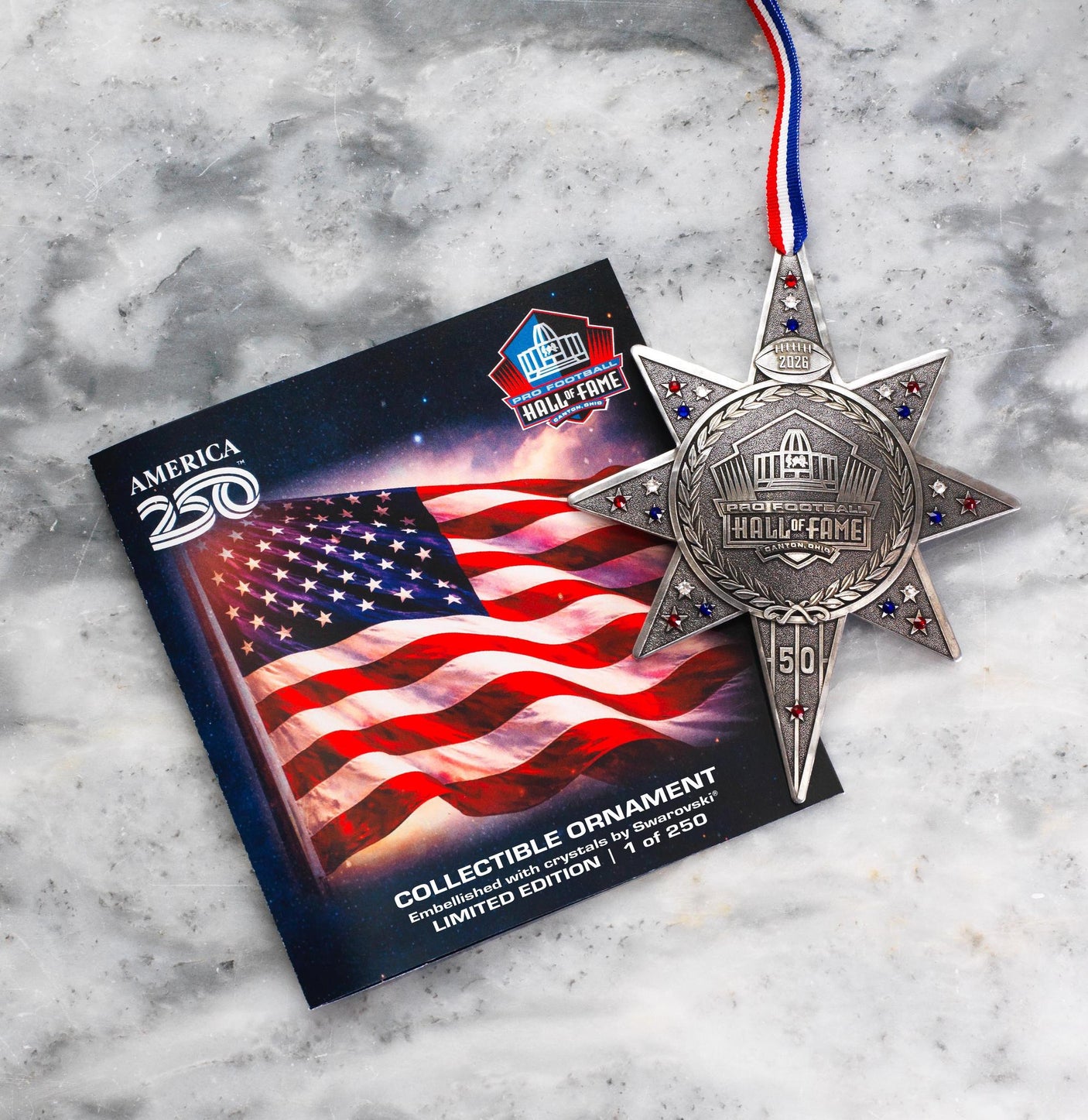 2026 Pro Football Hall of Fame Ornament - Limited Edition 250th Anniversary Edition