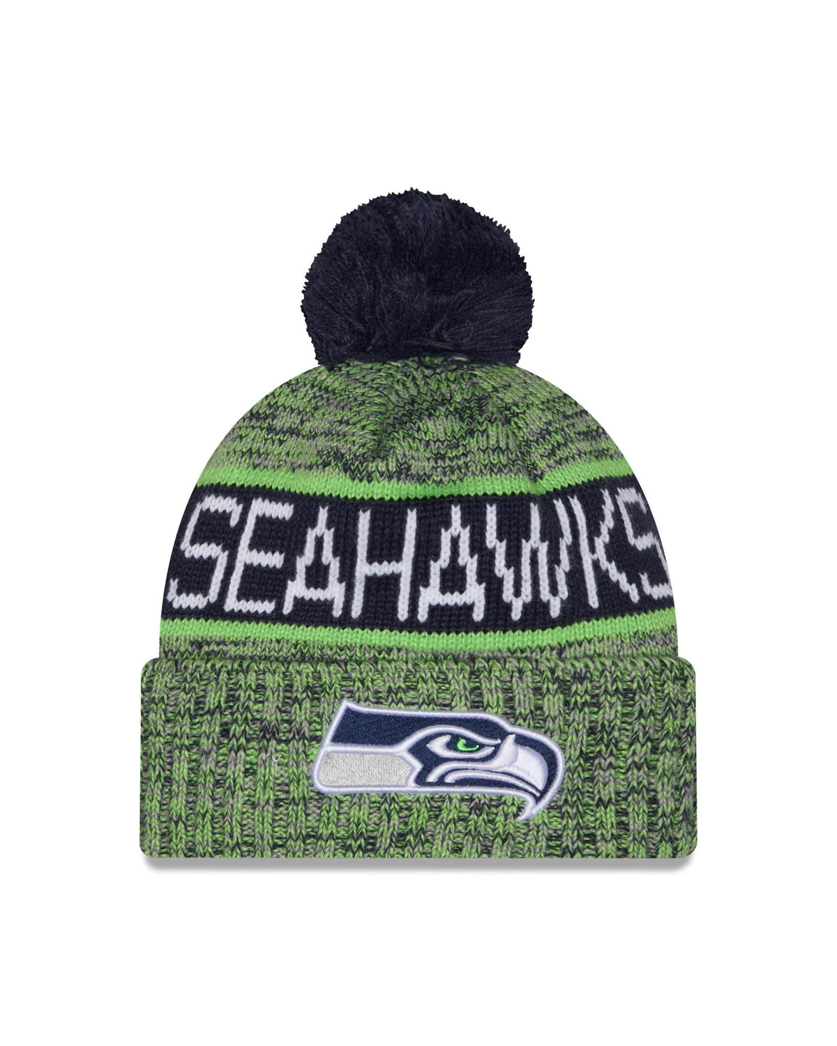 Seahawks 2026 New Era Men's Green Tri-Color Knit Pro Football Hall of Fame