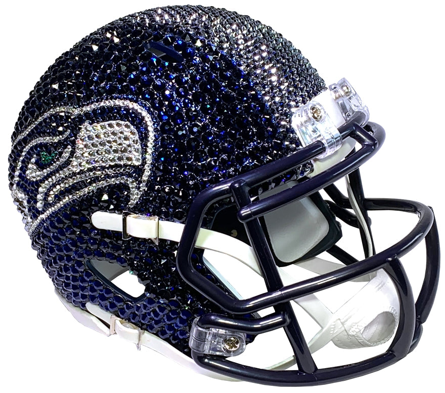 Seahawks Swarovski Crystal Mini Helmet – Pro Football Hall of Fame