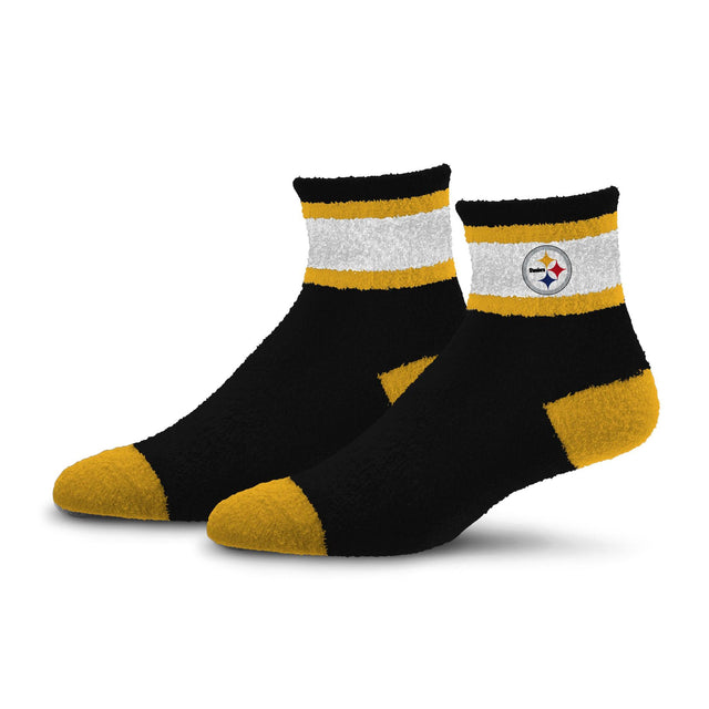 Steelers 2026 Team Cuff Stripe Cozy Sleep Socks Pro Football Hall of Fame