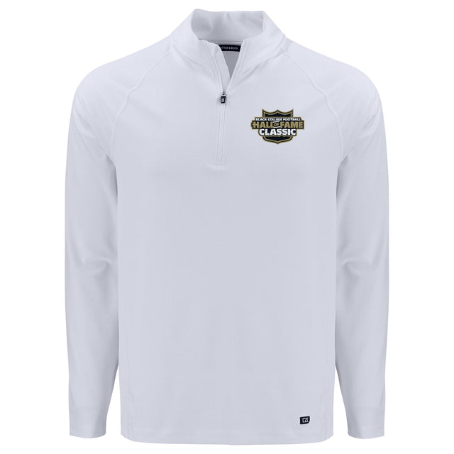 Black College Football Hall of Fame Cutter & Buck Men's Prospect Recycled Featherlight Stretch 1/4 Zip
