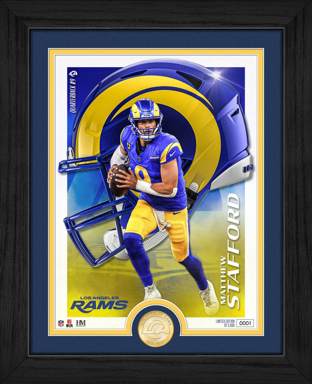 Rams Matt Stafford Challenger Bronze Coin Photo Mint Pro Football Hall of Fame