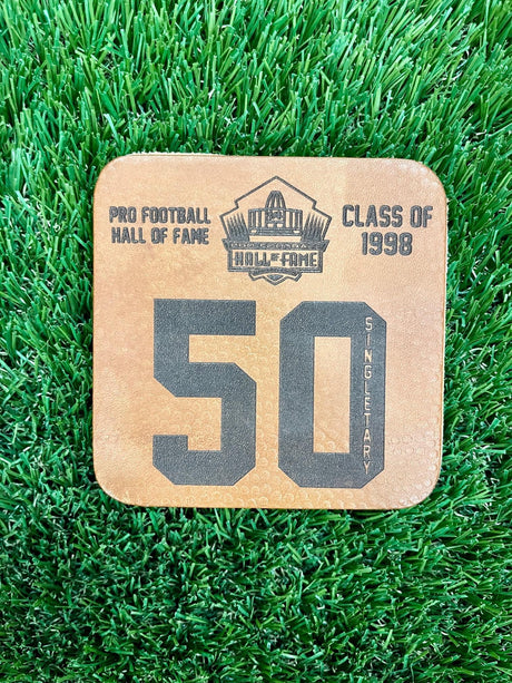 Mike Singletary Leather Player Coaster