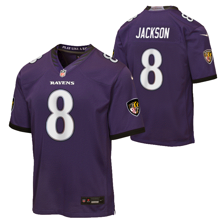 Ravens Lamar Jackson 2026 Youth Nike Game Jersey