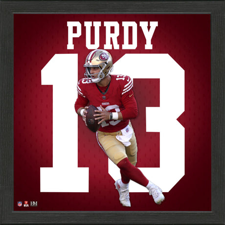 San Francisco 49ers Brock Purdy NFL Impact Jersey Frame