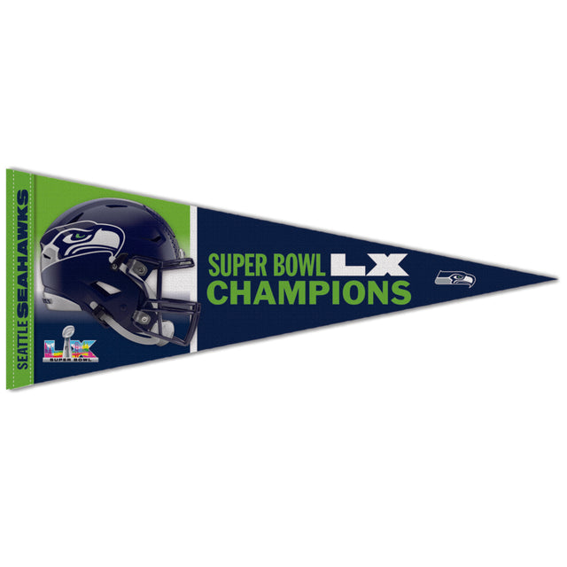 Seahawks Super Bowl LX (60) Champs Premium Pennant
