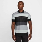 Hall of Fame Men's Black Nike Victory Big Stripe Polo