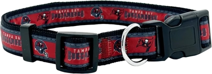 Buccaneers Pets First Satin Dog Collar Pro Football Hall of Fame