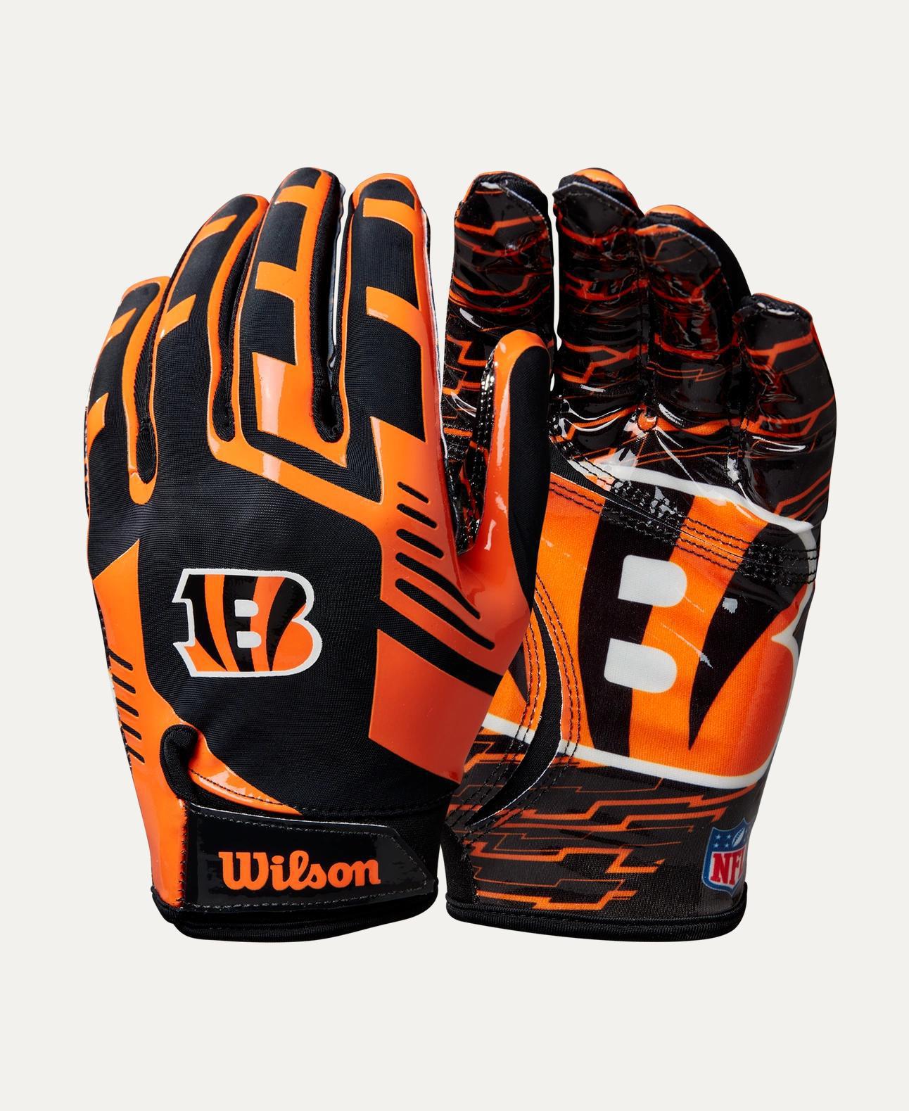 Bengals 2025 Wilson Youth NFL Stretch Fit Receivers Gloves