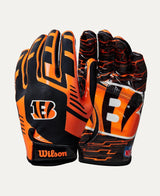 Bengals 2025 Wilson Youth NFL Stretch Fit Receivers Gloves
