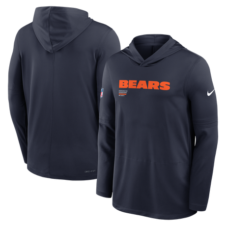 Bears 2025 Nike Men's Dri-Fit Lightweight Long Sleeve Hoodie Top