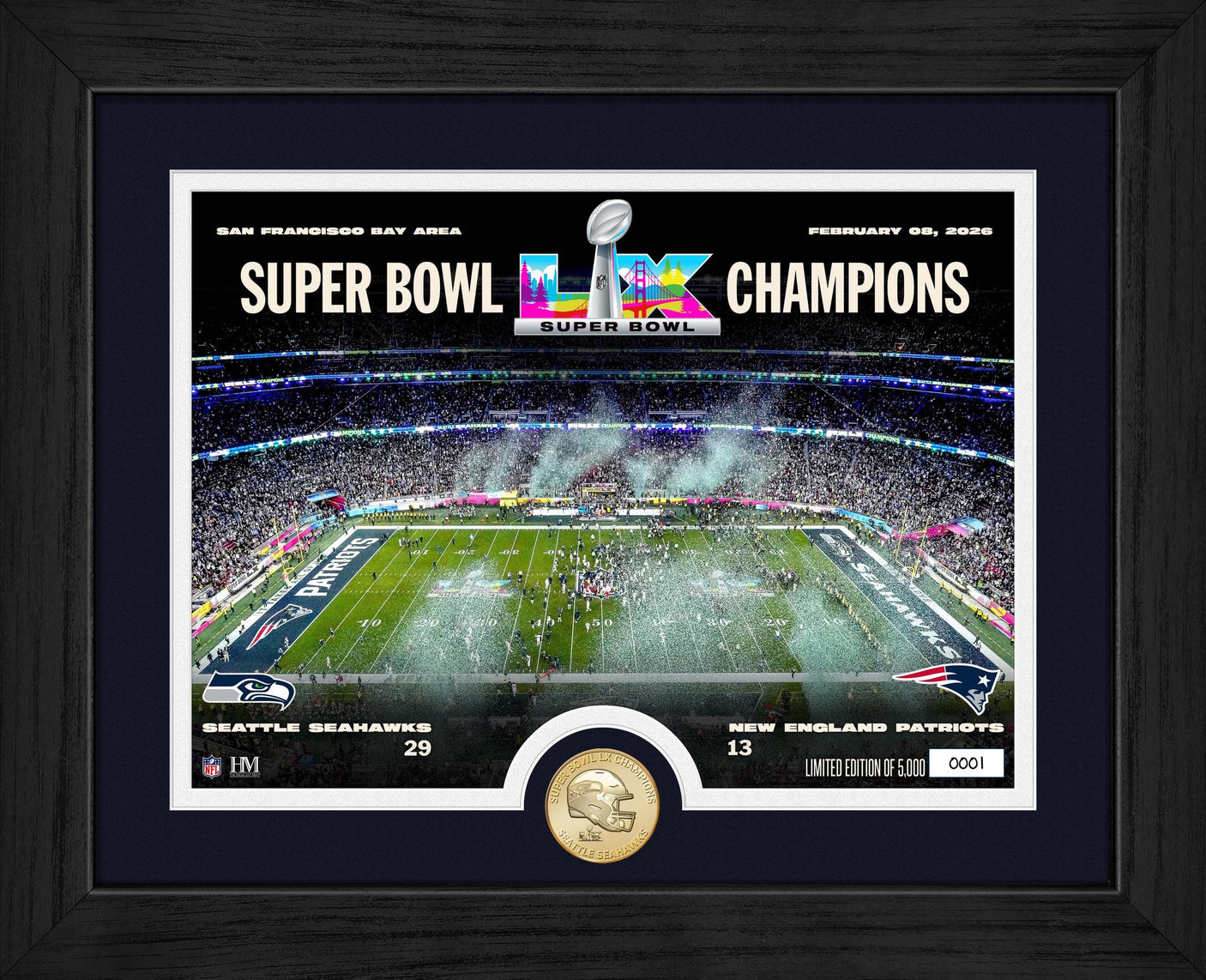 Seahawks Super Bowl LX (60) Champs Celebration Bronze Coin Photo Mint