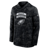 Eagles 2026 Nike Men's Salute to Service Hooded Long Sleeve Top Pro Football Hall of Fame