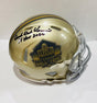 Dick Vermeil Class of 2022 Autographed Hall of Fame Gold Mini Helmet With HOF Inscription