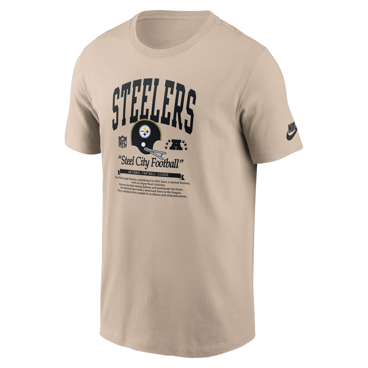 Steelers 2026 Nike Men's Rewind 2-Hit Essential T-Shirt Pro Football Hall of Fame