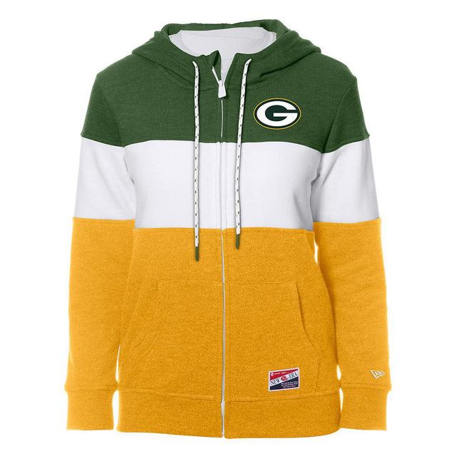 Packers 2024 New Era Women's Throwback Zip Hood