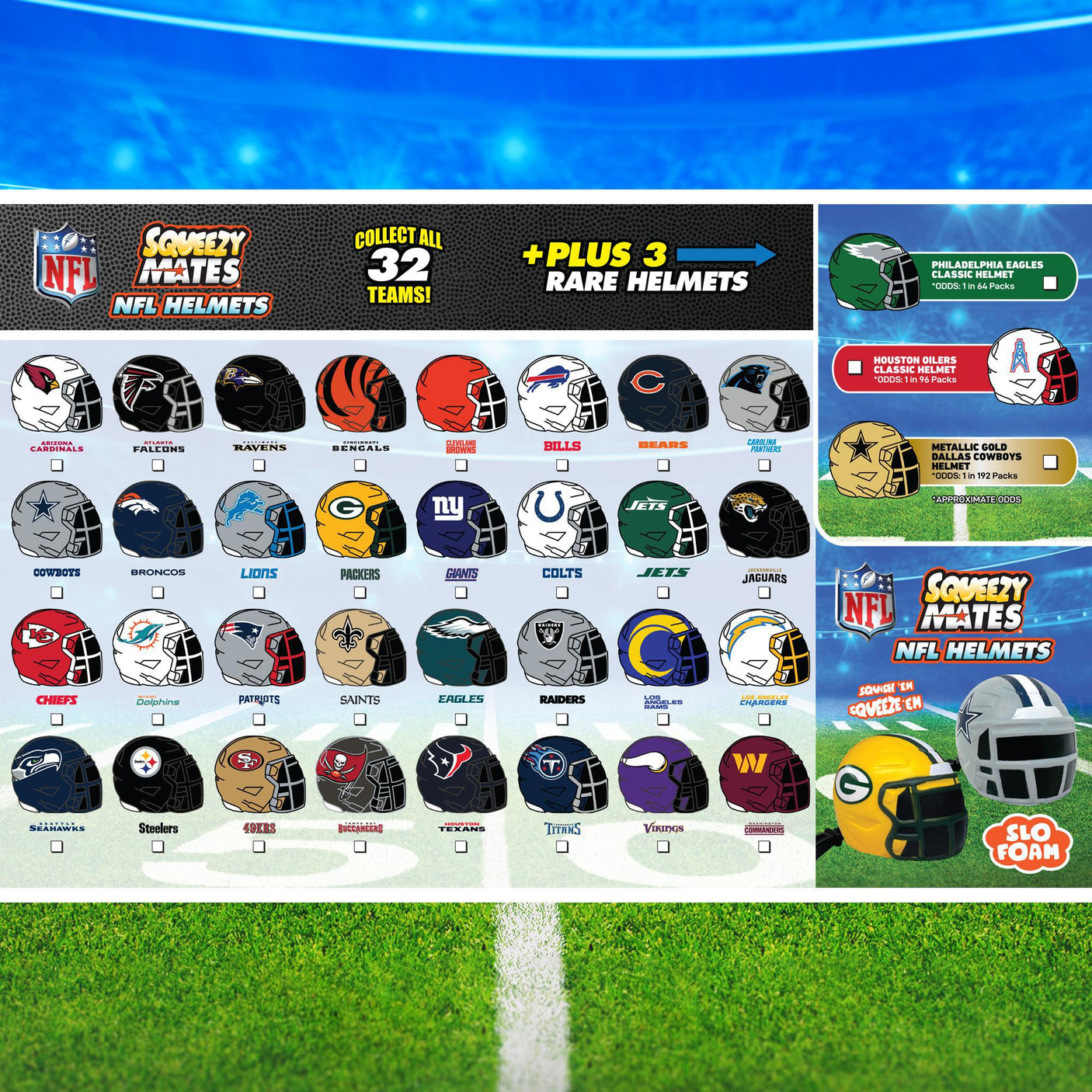 NFL Squeezymate Blind Helmet Pack 2025