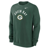 Packers 2026 Nike Men's Club Fleece Pullover Crewneck Pro Football Hall of Fame