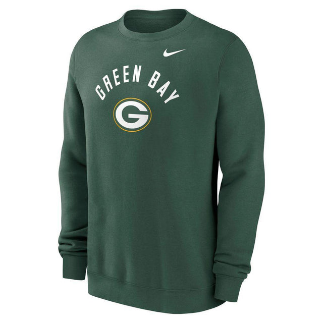 Packers 2026 Nike Men's Club Fleece Pullover Crewneck Pro Football Hall of Fame