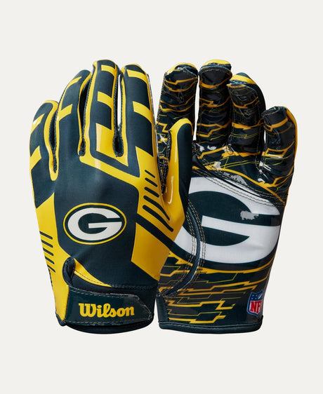 Packers 2025 Wilson Adult NFL Stretch Fit Receivers Gloves