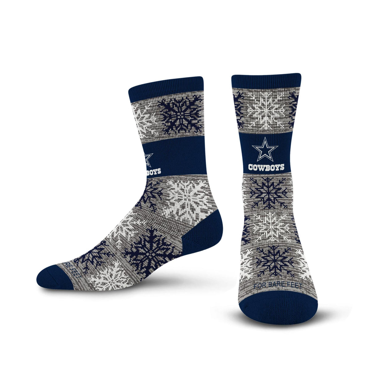 Cowboys 2026 Big Snowflakes Sock Pro Football Hall of Fame