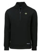 Packers Cutter and Buck Men's Black Roam Eco Quarter Zip Pullover