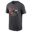 Chiefs vs Eagles Super Bowl LIX Matchup T-Shirt- Dark Grey