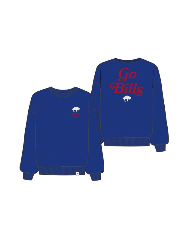 Bills 2026 '47 Brand Women's Historic Shout It Out Oversized Crewneck Pro Football Hall of Fame