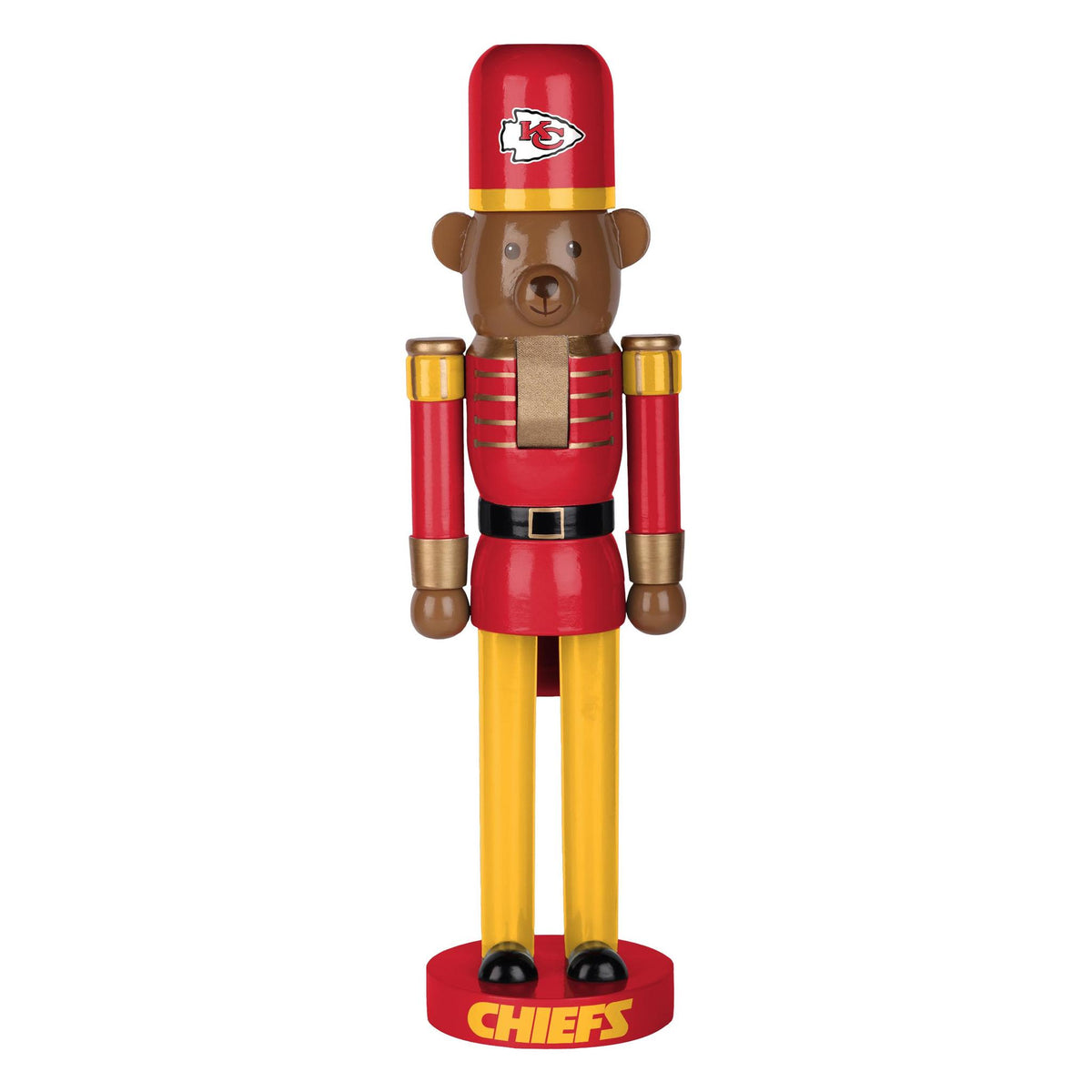Chiefs 14 Inch Bear Nutcracker Pro Football Hall of Fame